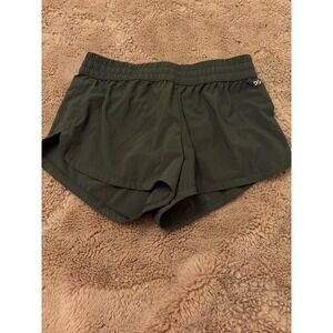 DSG Womens Running Shorts Dark Olive Green Athletic Gym DAW39320A Size S